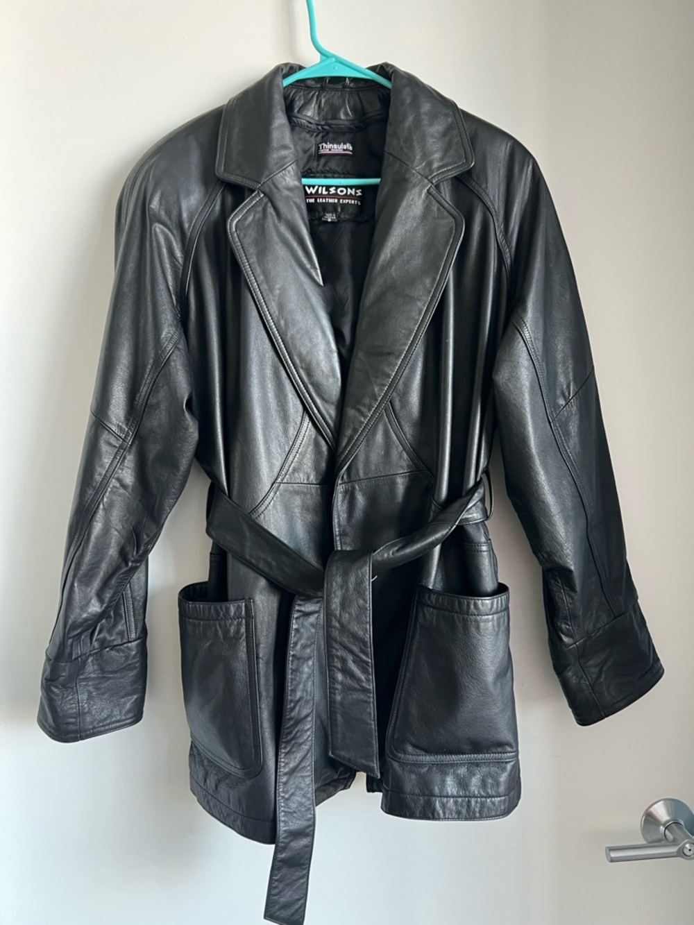 Wilson women’s Black Leather Jacket with Thinsulate Label